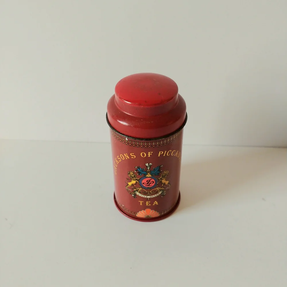 Vintage Style Jackson's of Picadilly Red Tea Canister